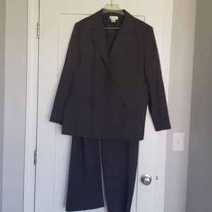 Charcoal pinstripe ladies suit